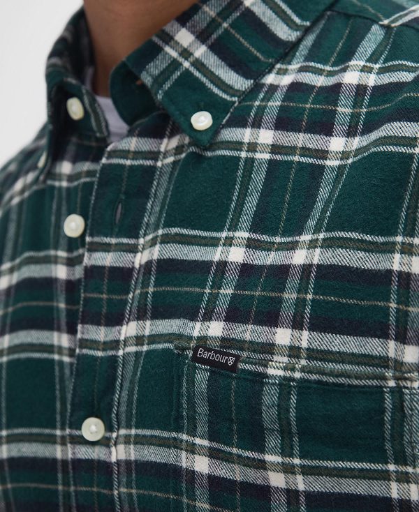 Barbour Drumhill Tailored Long Sleeved Shirt Green | BABO87807