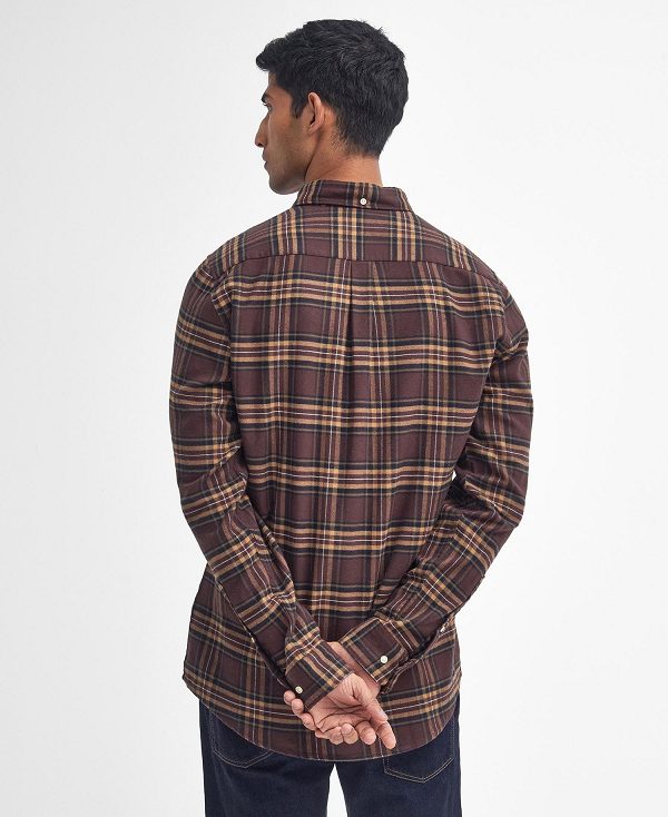 Barbour Drumhill Tailored Long Sleeved Shirt Brown | BABO87808