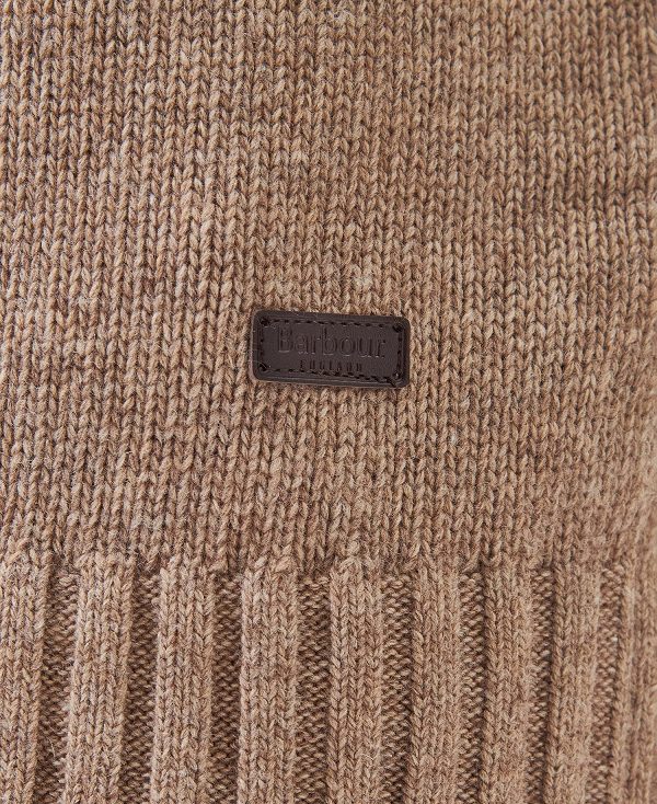 Barbour Duffle Cable-knit Jumper Beige | BABO88516