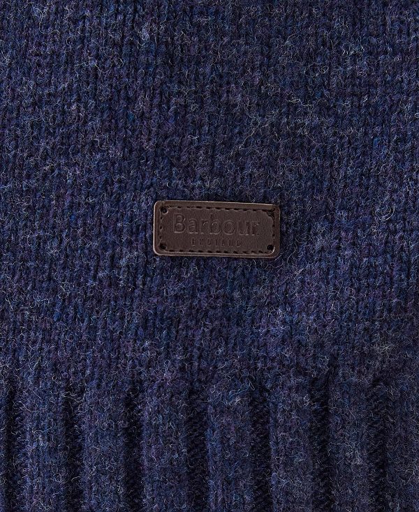 Barbour Duffle Cable-knit Jumper Dark Denim | BABO88509