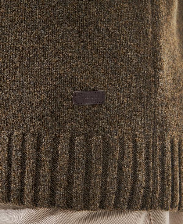 Barbour Duffle Cable-knit Jumper Willow Green | BABO88511