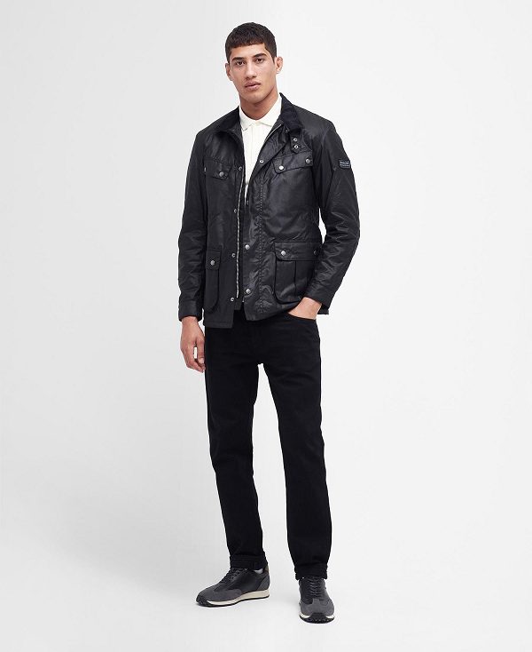 Barbour Duke Wax Jacket Black | BABO87175