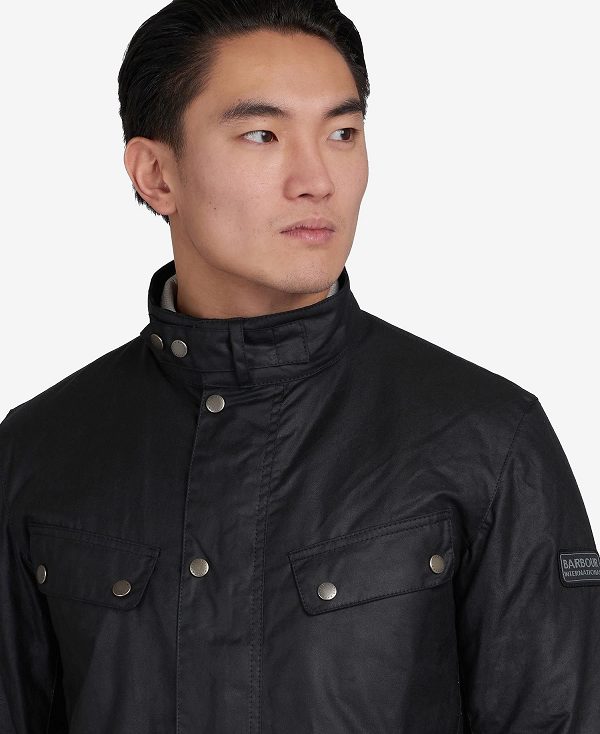 Barbour Duke Wax Jacket Black | BABO87175