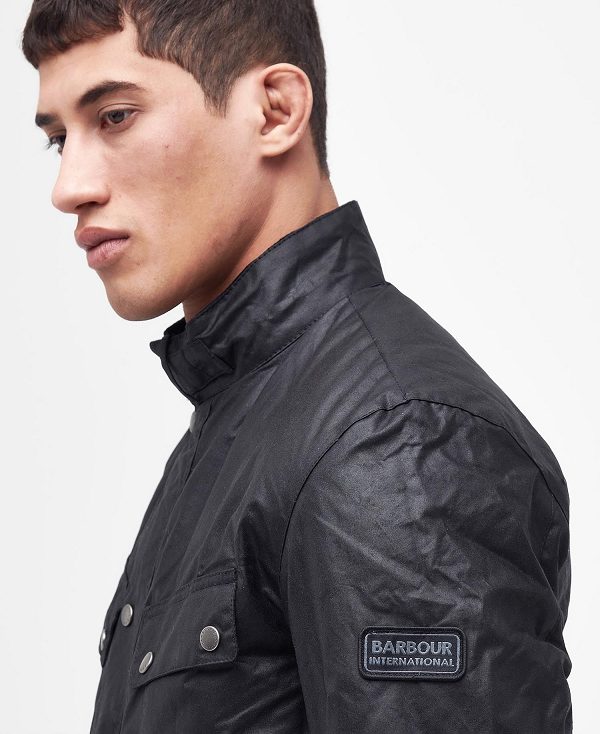 Barbour Duke Wax Jacket Black | BABO87175