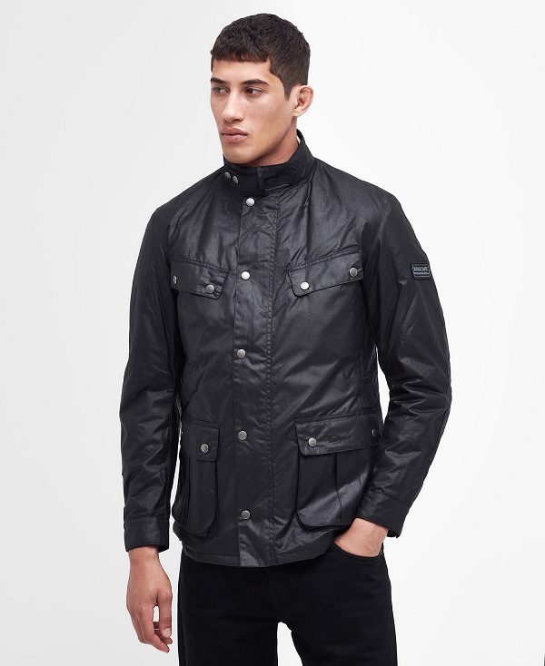 Barbour Duke Wax Jacket Black | BABO87175