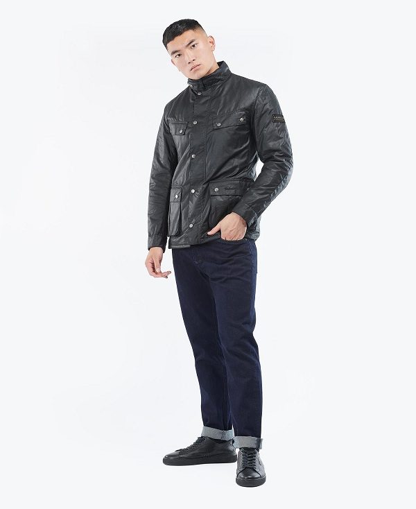 Barbour Duke Wax Jacket Black | BABO87176