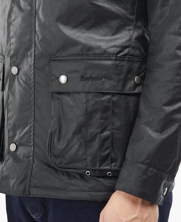 Barbour Duke Wax Jacket Black | BABO87176