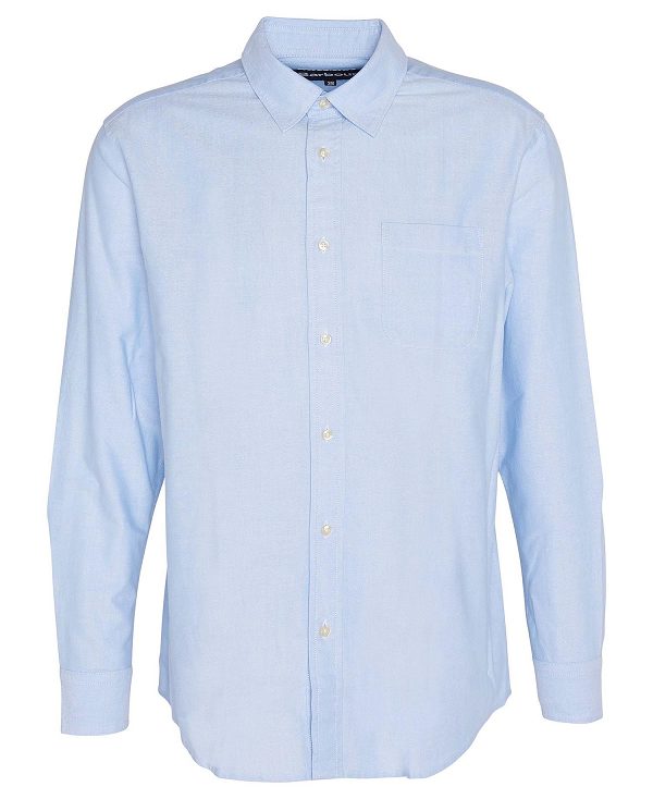 Barbour Dunand Oversized Long-sleeved Oxford Shirt Blue | BABO87928