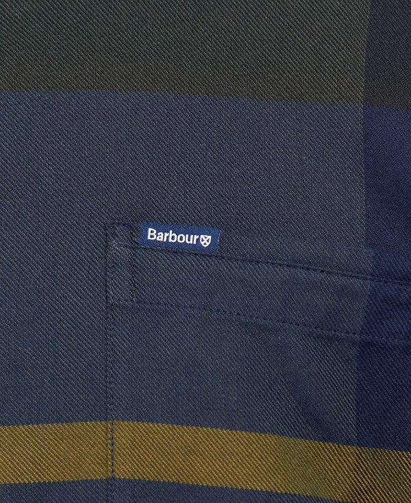 Barbour Dunoon Taillored Fit Shirt Blue Granite | BABO87838