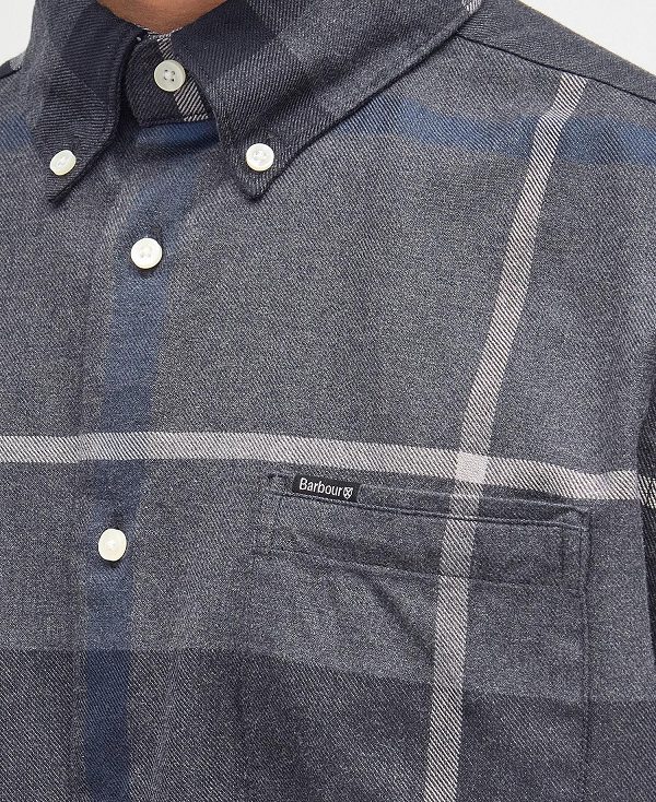 Barbour Dunoon Taillored Fit Shirt Graphite | BABO87842