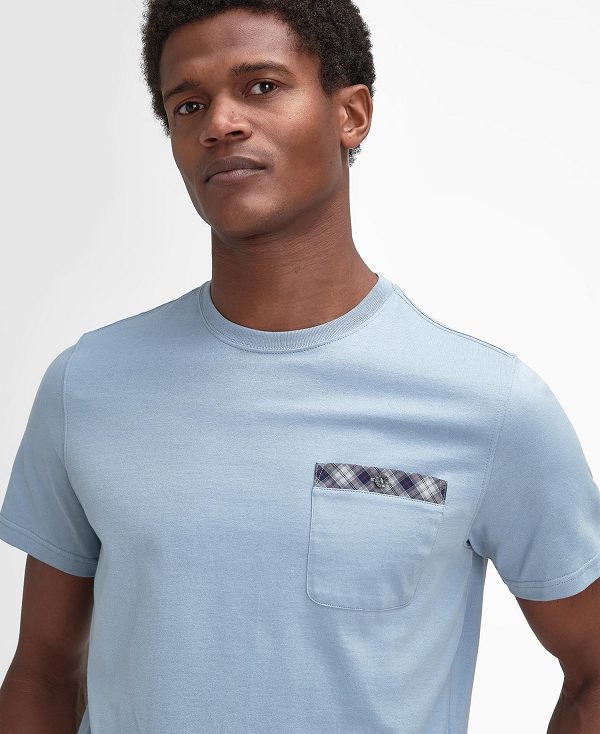 Barbour Durness Pocket T-shirt Blue | BABO88404