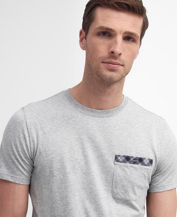 Barbour Durness Pocket T-shirt Grey | BABO88417