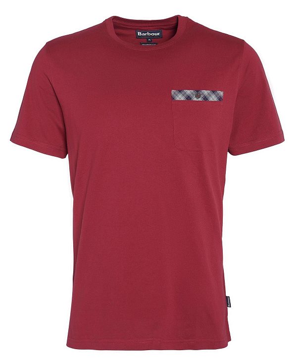 Barbour Durness Pocket T-shirt Red | BABO88414