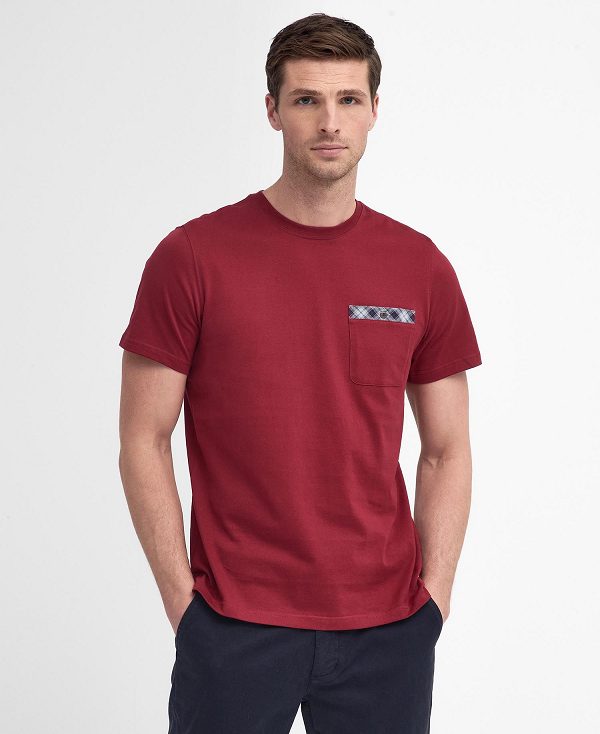 Barbour Durness Pocket T-shirt Red | BABO88414