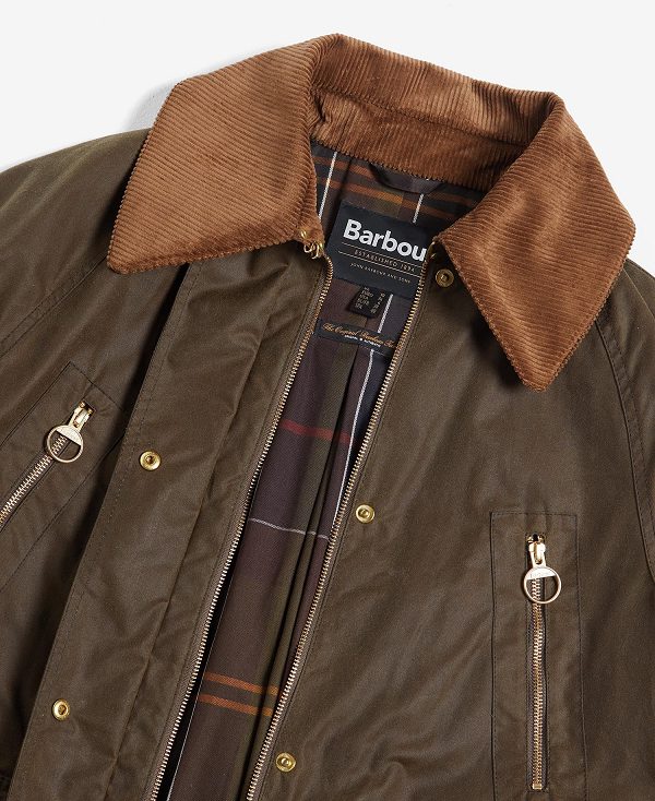 Barbour Ebberston Waxed Jacket Beige | BABO89235