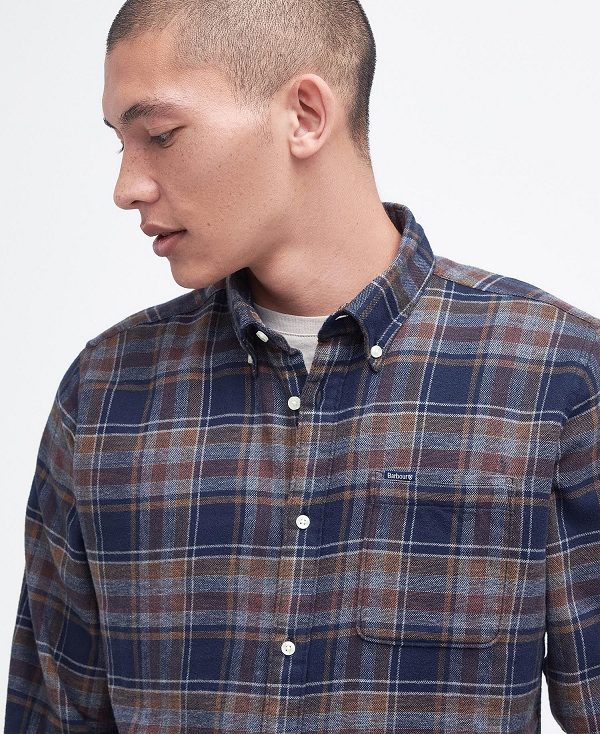 Barbour Eddleston Tailored Shirt Navy | BABO87659