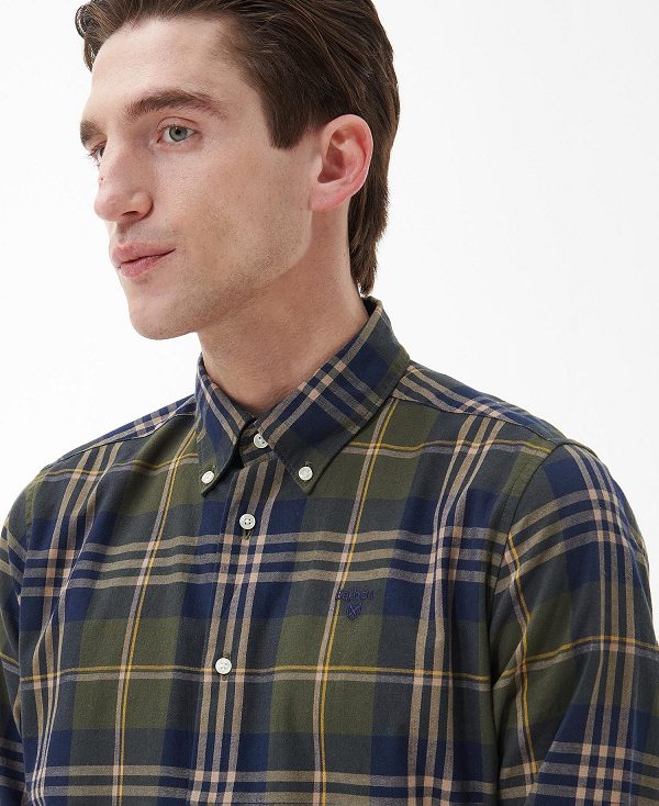 Barbour Edgar Tailored Shirt Green | BABO87874