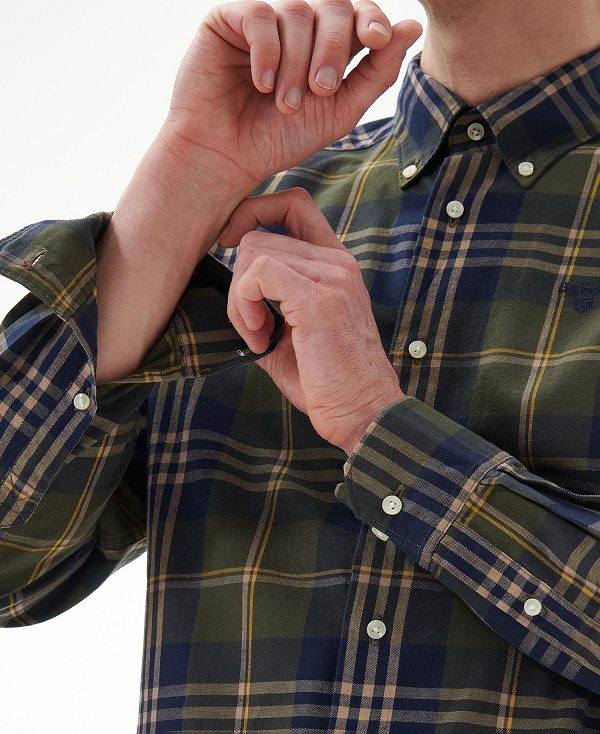 Barbour Edgar Tailored Shirt Green | BABO87874