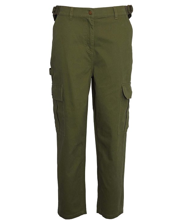 Barbour Elisha Cargo Trousers Dark Moss | BABO89847