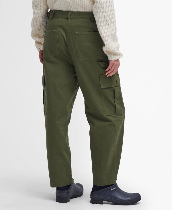 Barbour Elisha Cargo Trousers Dark Moss | BABO89847