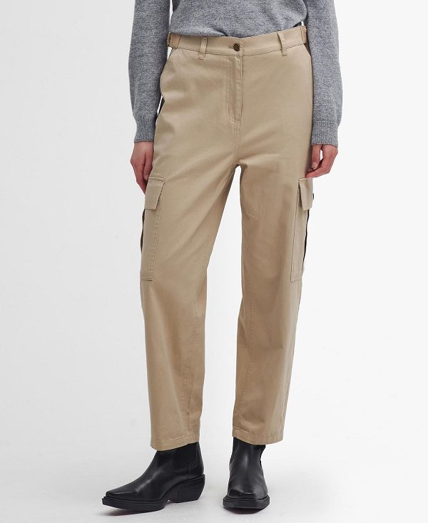 Barbour Elisha Cargo Trousers White Pepper | BABO89855