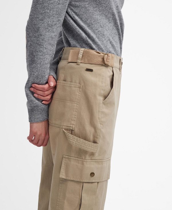 Barbour Elisha Cargo Trousers White Pepper | BABO89855