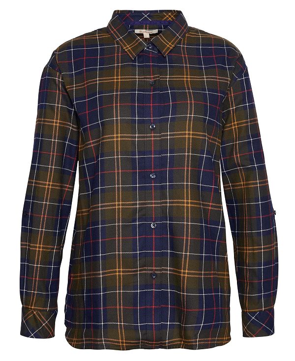 Barbour Elishaw Relaxed Long-sleeved Shirt Classic Tartan | BABO89524