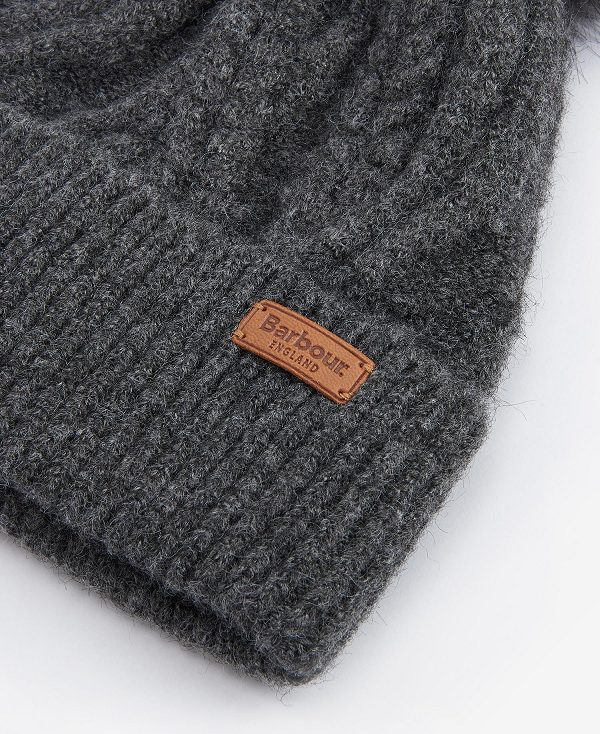 Barbour Elsdon Cable-knit Beanie Eggshell | BABO90014