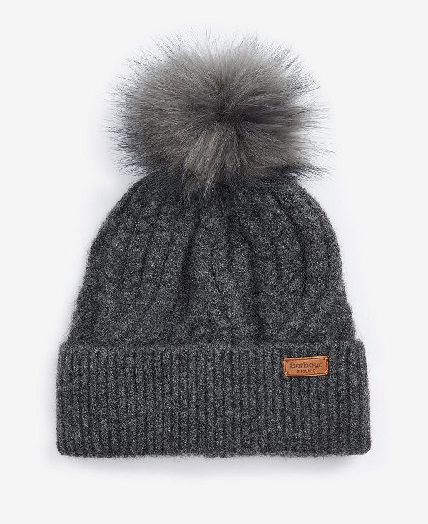 Barbour Elsdon Cable-knit Beanie Eggshell | BABO90014