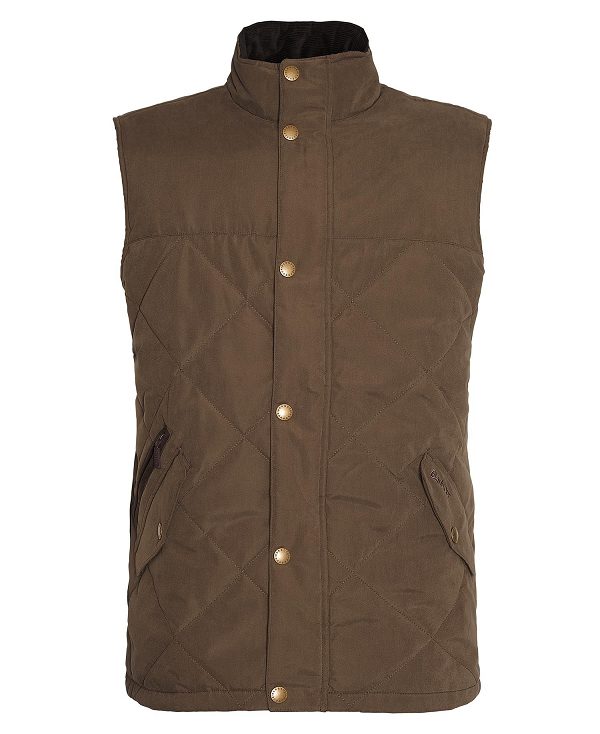 Barbour Elter Quilted Gilet Dark Olive | BABO87565