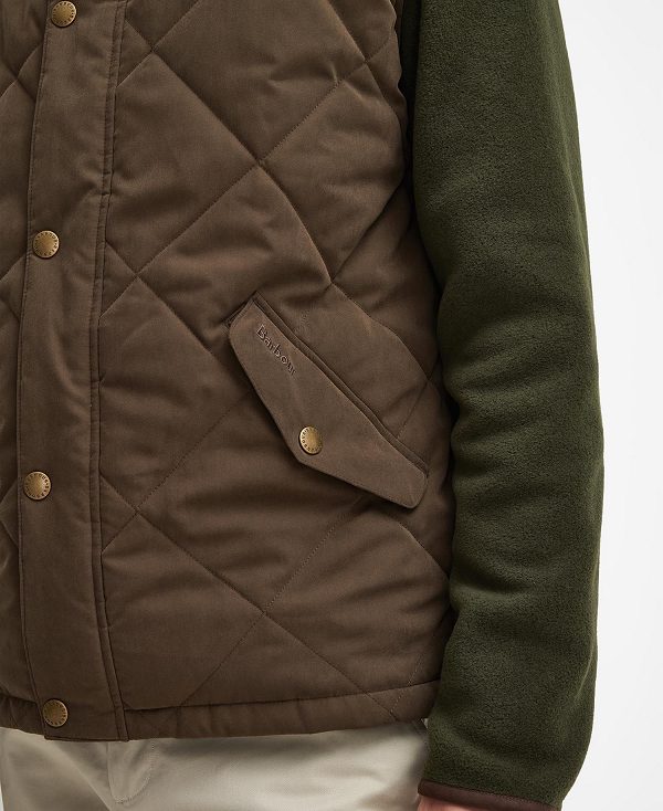 Barbour Elter Quilted Gilet Dark Olive | BABO87565