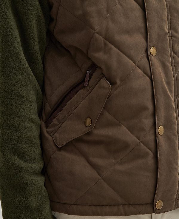 Barbour Elter Quilted Gilet Dark Olive | BABO87565