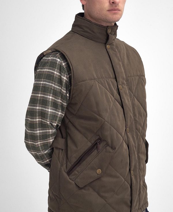 Barbour Elter Quilted Gilet Olive | BABO87566