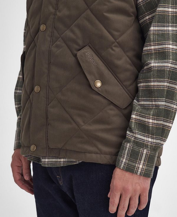 Barbour Elter Quilted Gilet Olive | BABO87566