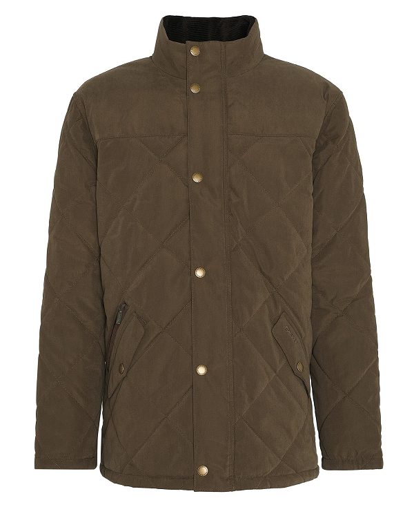 Barbour Elter Quilted Jacket Dark Olive | BABO87369