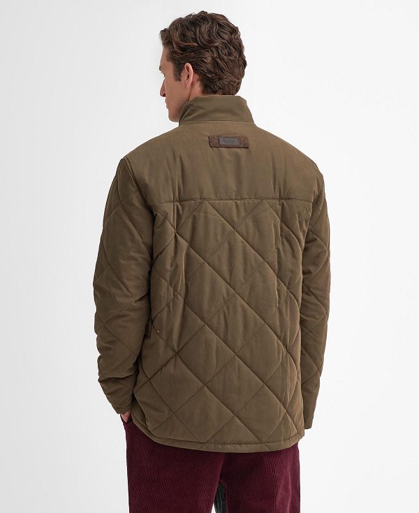 Barbour Elter Quilted Jacket Dark Olive | BABO87369