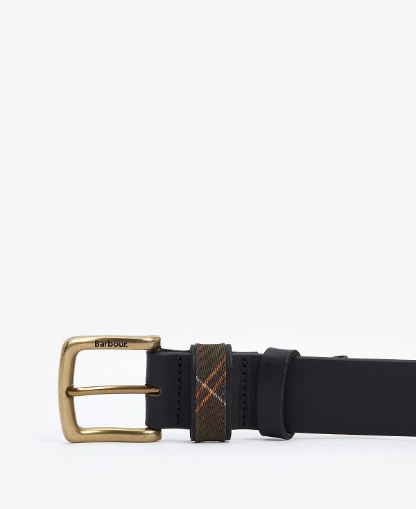 Barbour Esk Leather Belt Classic Black | BABO88955