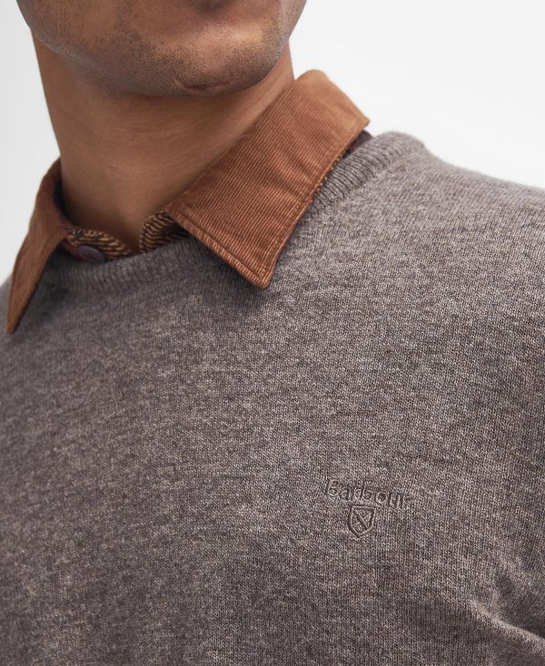 Barbour Essential Crew Neck Jumper Beige | BABO88653