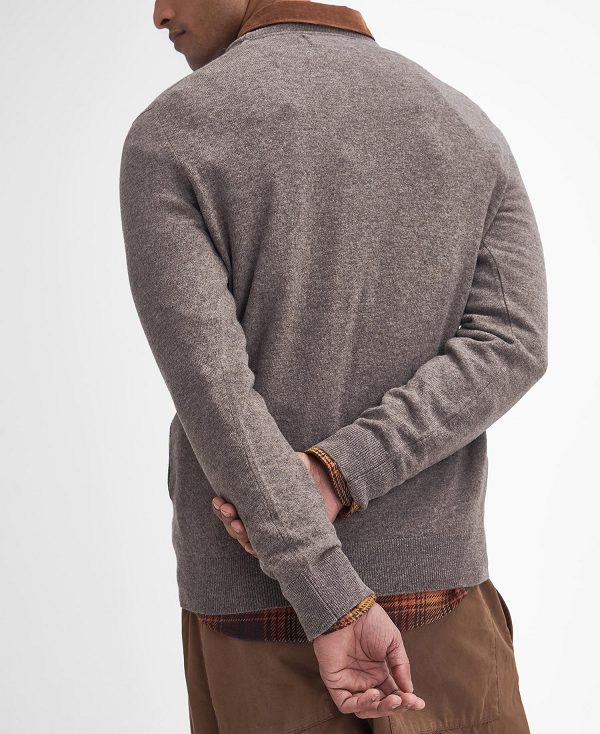 Barbour Essential Crew Neck Jumper Beige | BABO88653