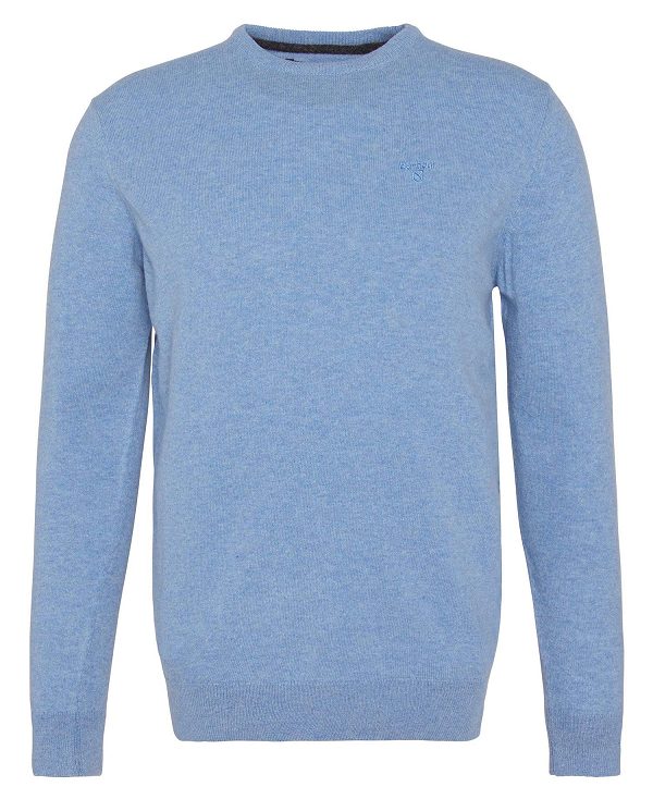 Barbour Essential Crew Neck Jumper Blue | BABO88654