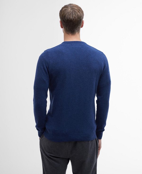 Barbour Essential Crew Neck Sweatshirt Bright Blue | BABO88545