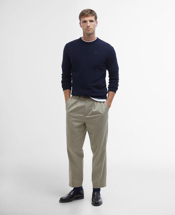 Barbour Essential Crew Neck Sweatshirt Grey Marl | BABO88563