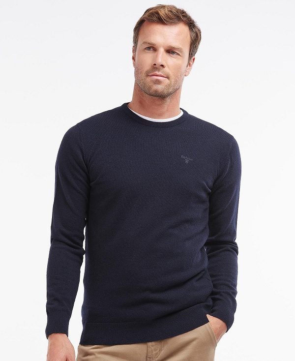 Barbour Essential Crew Neck Sweatshirt Grey Marl | BABO88563