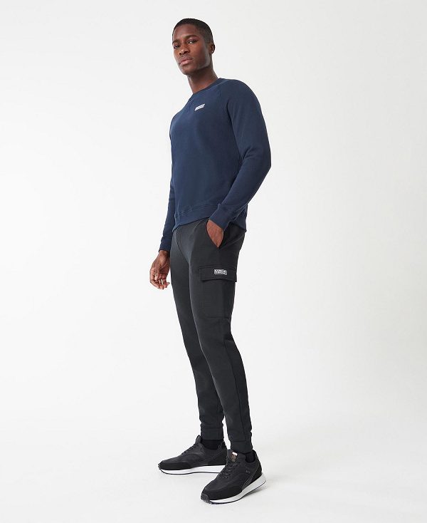 Barbour Essential Crew Sweat Anthracite Marl | BABO88434