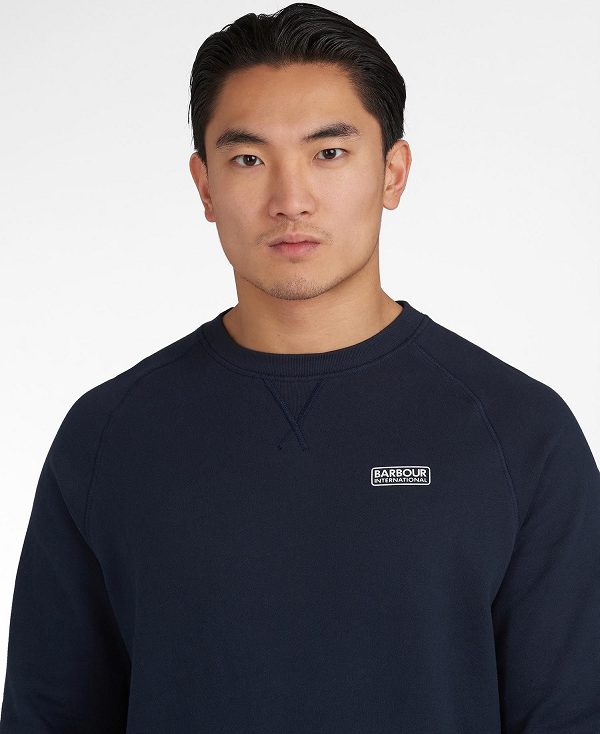 Barbour Essential Crew Sweat Anthracite Marl | BABO88434