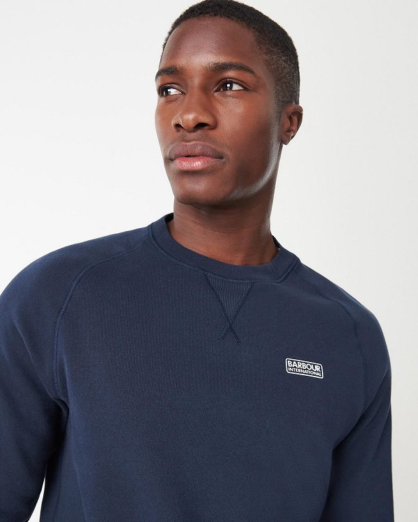 Barbour Essential Crew Sweat Anthracite Marl | BABO88434