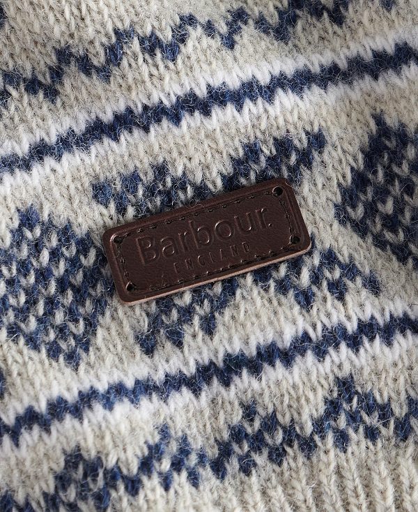 Barbour Essential Fairisle Sweatshirt Grey | BABO88540