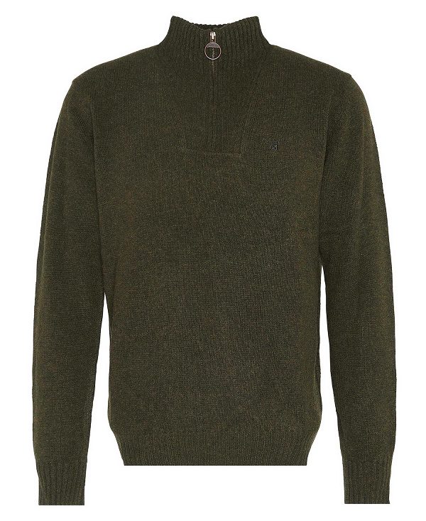 Barbour Essential Half-zip Jumper Green | BABO88652