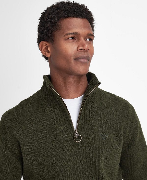 Barbour Essential Half-zip Jumper Green | BABO88652