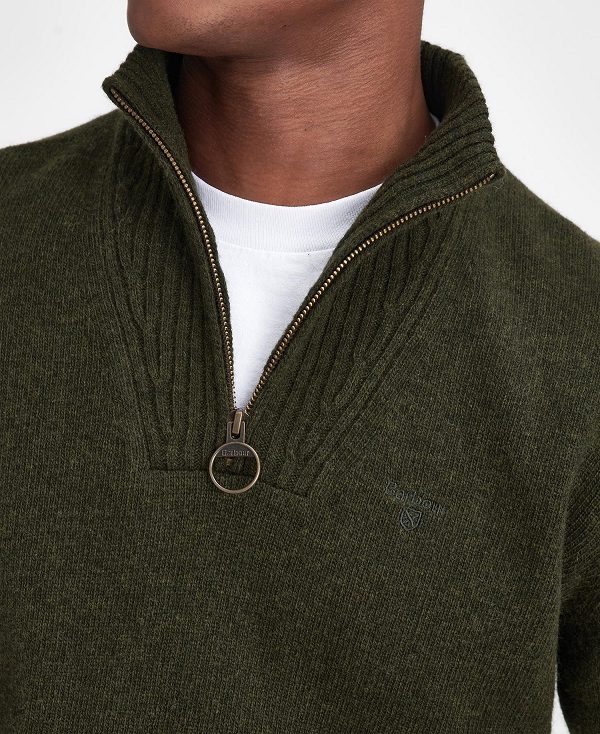 Barbour Essential Half-zip Jumper Green | BABO88652